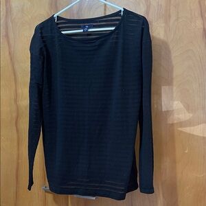 GAP Black Striped Top